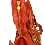 Balenciaga Red Leather Mini City Bag