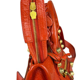 Balenciaga Red Leather Mini City Bag