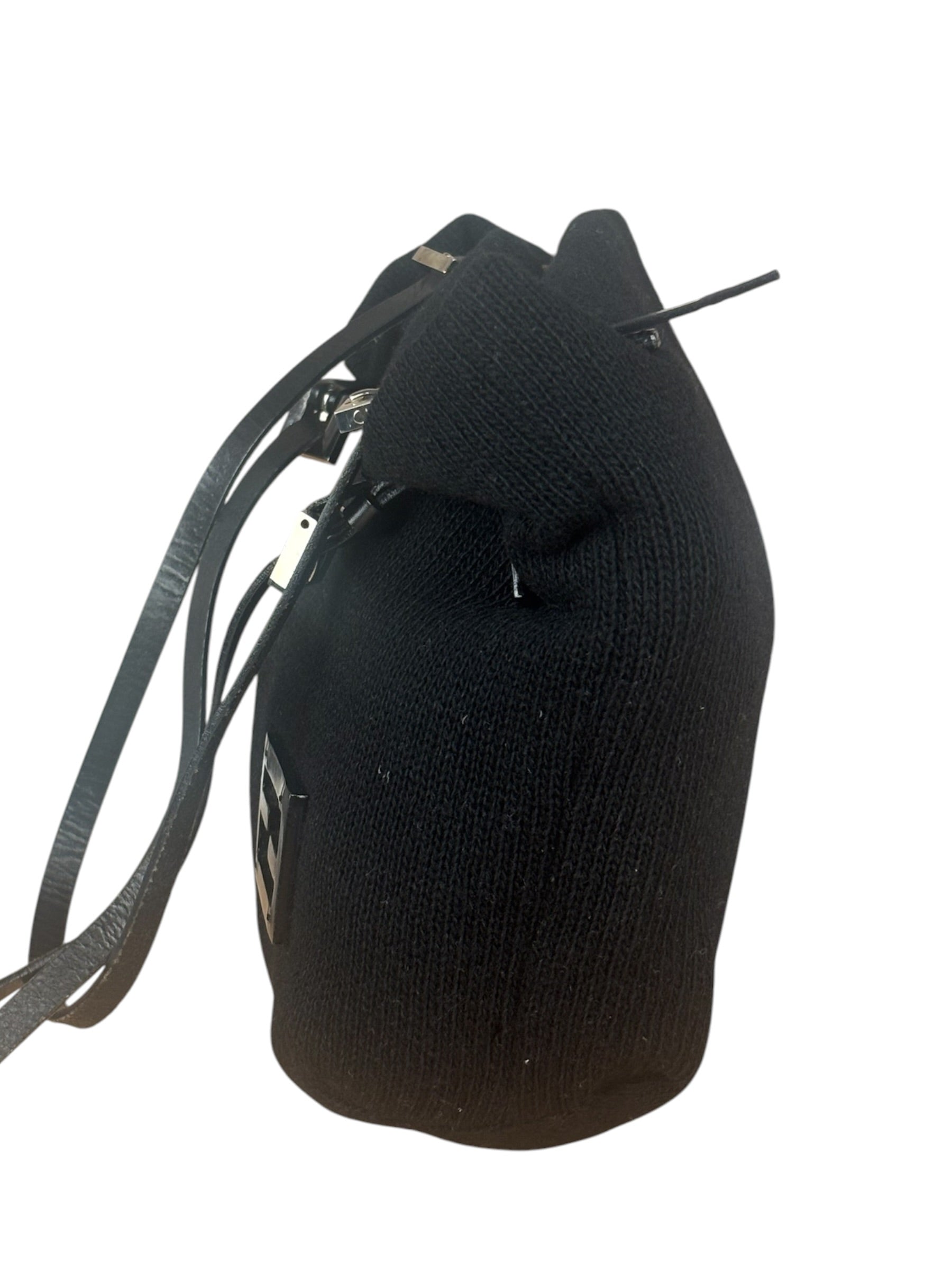 Fendi Black Knit Hobo/Shoulder Bag