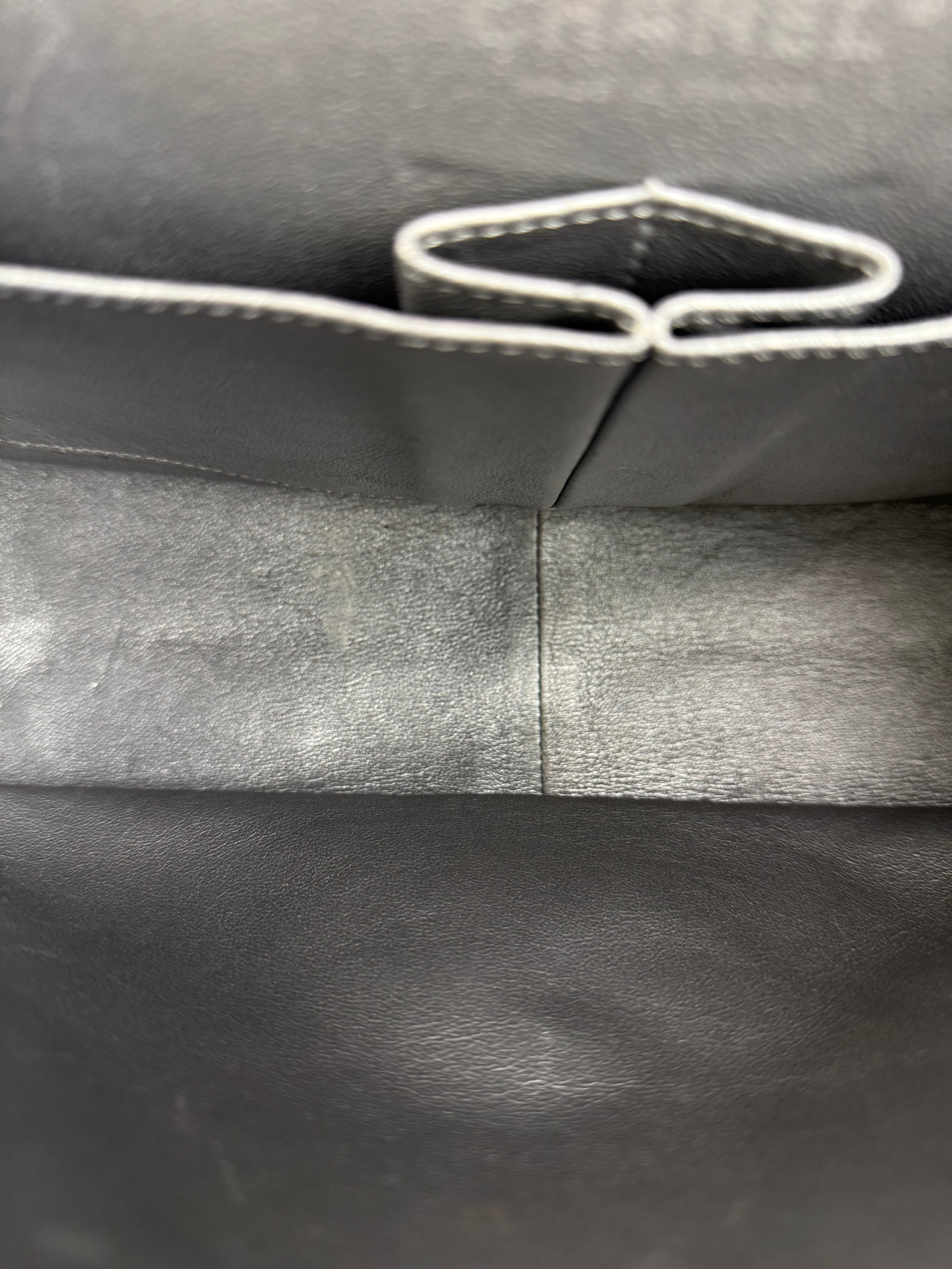 Chanel Metallic Silver Leather Reissue Double Flap Shoulder Bag 2.55 2005