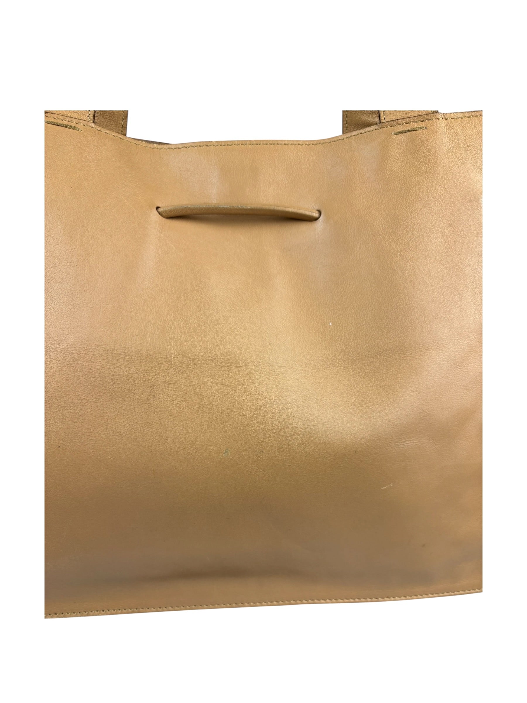 Gucci Beige Leather Balthus Drawstring Tote Bag