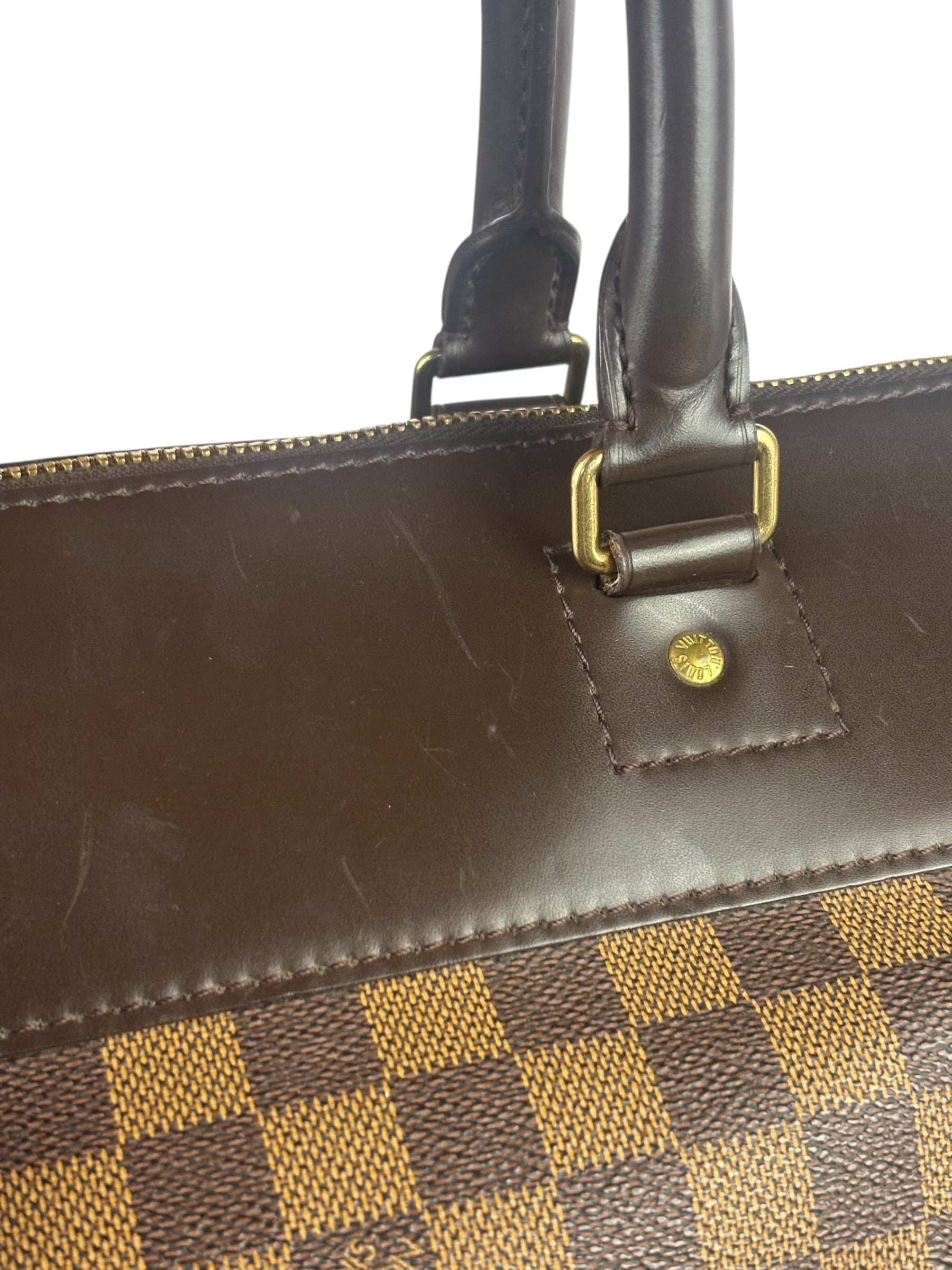 Louis Vuitton Damier Ebene Greenwich Travel Handbag GM