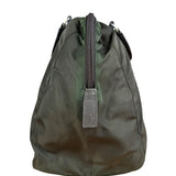 Prada Vintage Green Nylon Top Handle Bowler Bag