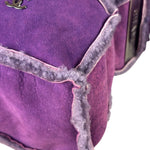 Chanel Vintage Purple Shearling/Suede Patchwork Shoulder Bag 2000