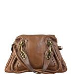 Chloe Caramel Tan Leather Paraty Medium Two-Way Bag