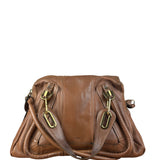 Chloe Caramel Tan Leather Paraty Medium Two-Way Bag