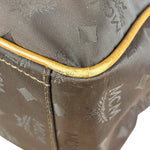 MCM Brown Nylon/Leather Visetos Monogram Shoulder/Tote Bag