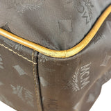 MCM Brown Nylon/Leather Visetos Monogram Shoulder/Tote Bag