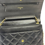 Chanel Black Quilted Wallet On Chain 2019