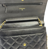 Chanel Black Quilted Wallet On Chain 2019