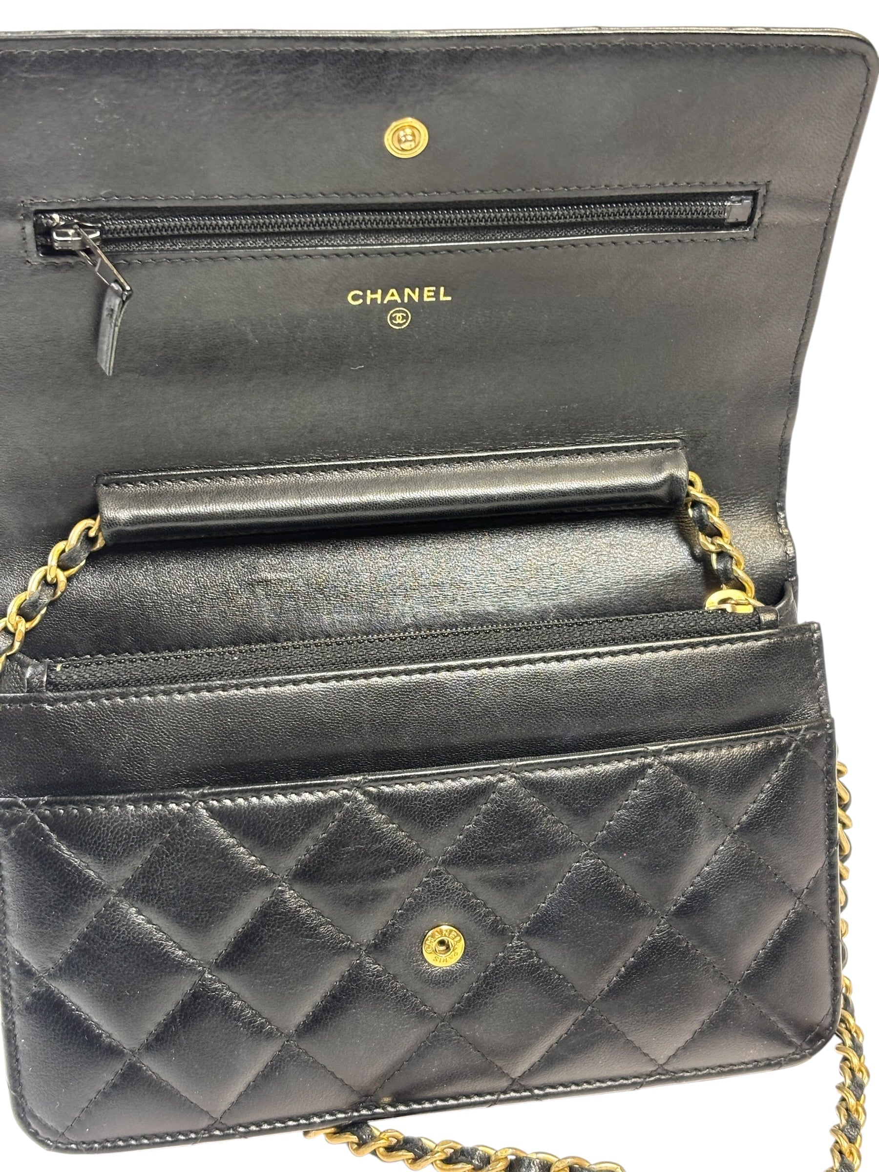 Chanel Black Quilted Wallet On Chain 2019