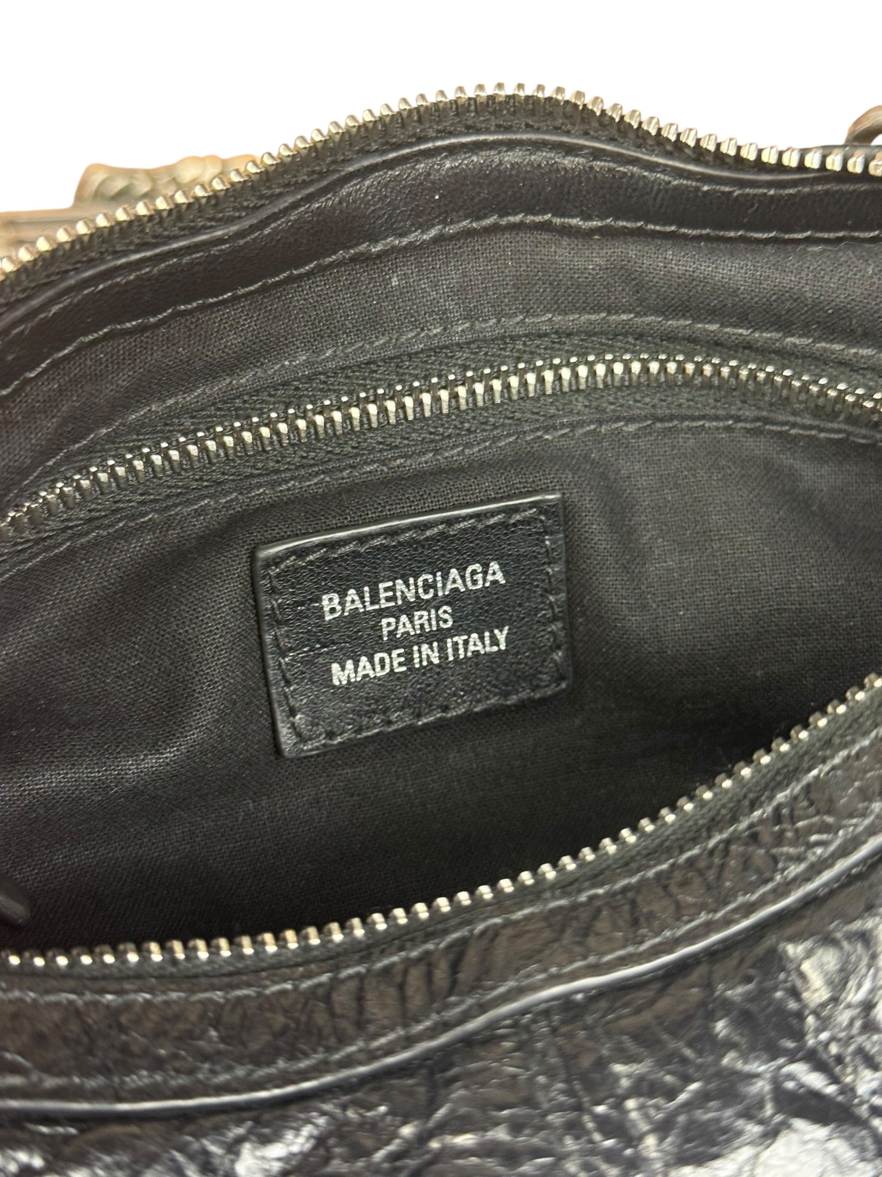 Balenciaga Black Leather Pamela Small Shoulder Bag
