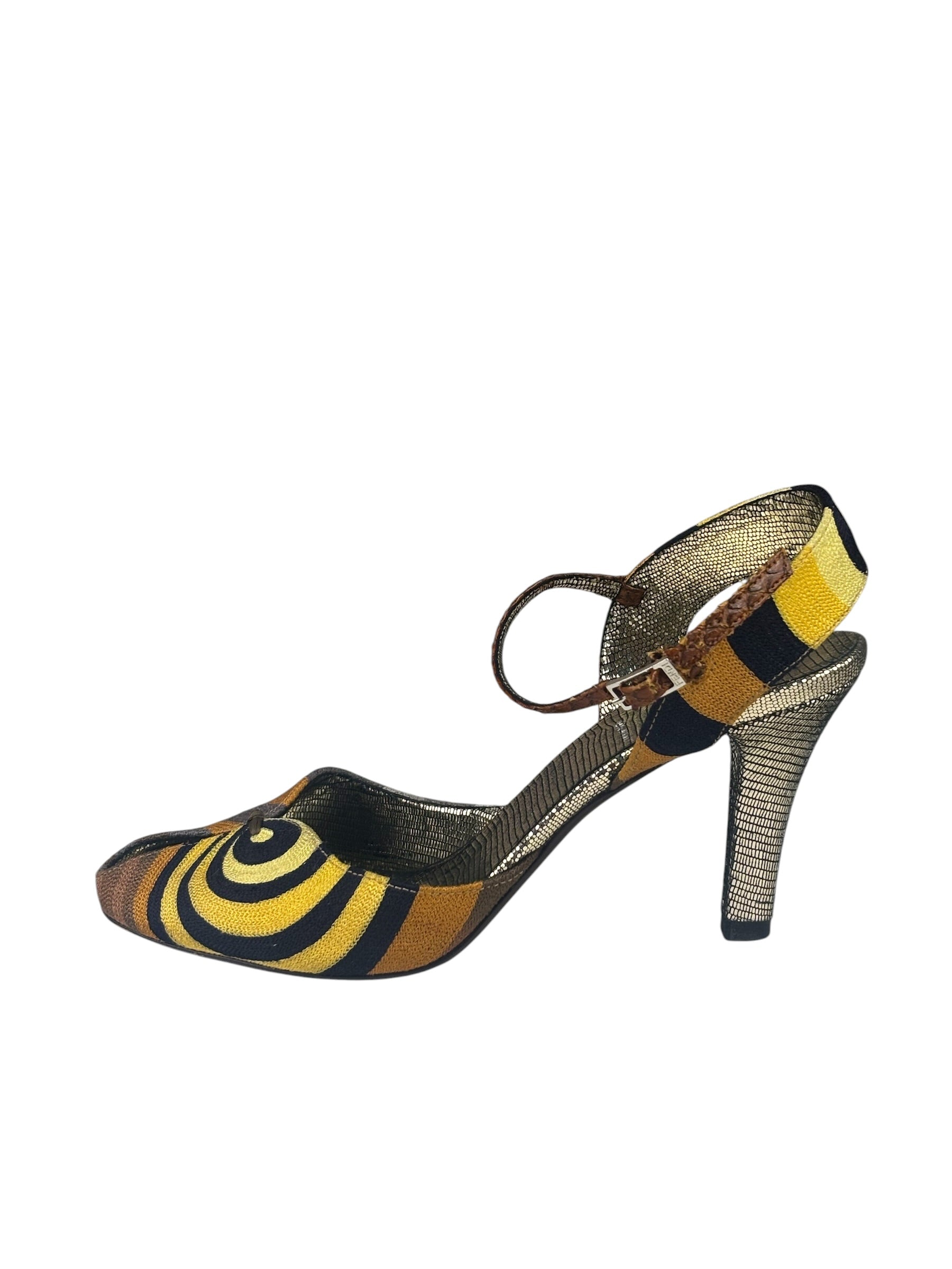 Fendi Vintage Embroidered Heels