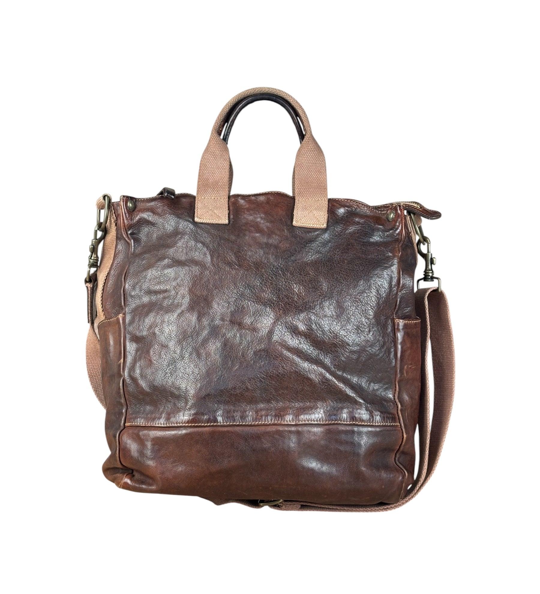 Campomaggi Dark Brown Leather 2 Way Tote