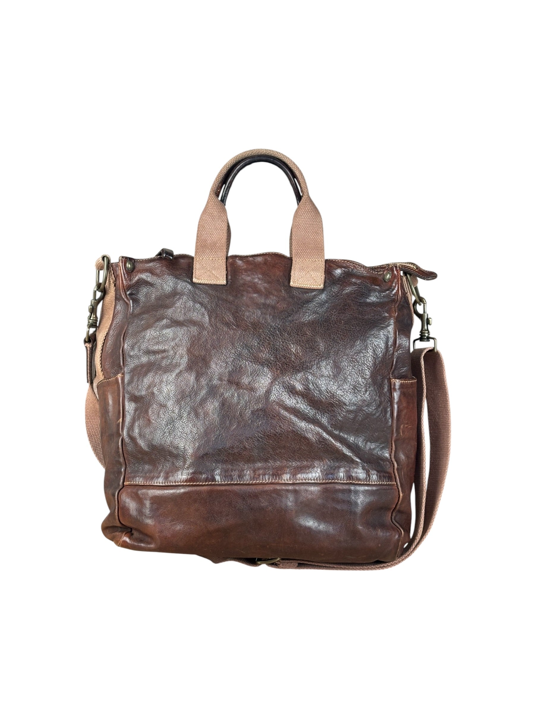 Campomaggi Dark Brown Leather 2 Way Tote