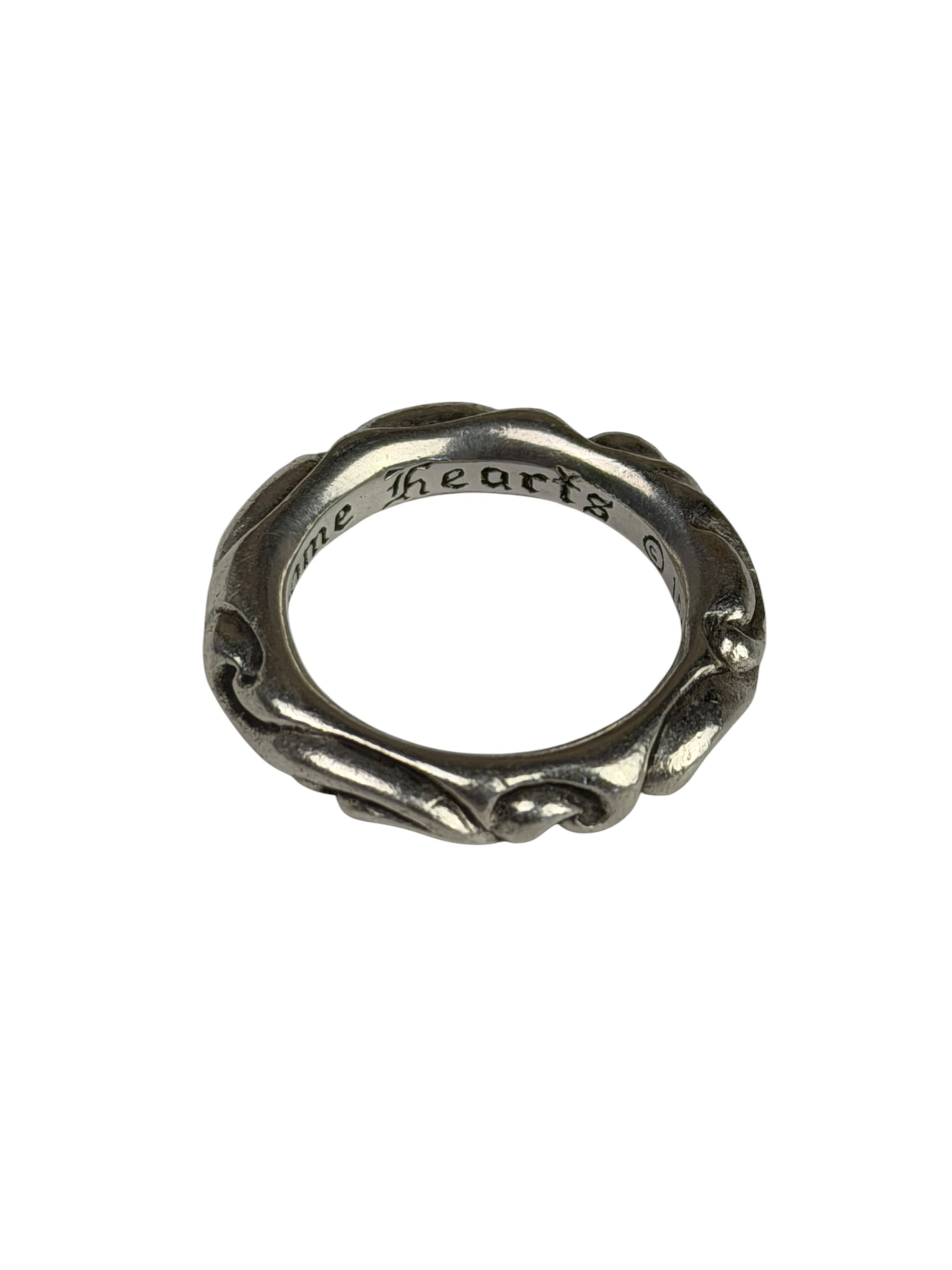 Chrome Hearts 925 Silver Scroll Bag Ring