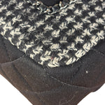 Chanel Black CC Quilted Jersey and Tweed Chain Flap Bag 2014