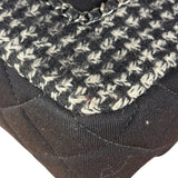 Chanel Black CC Quilted Jersey and Tweed Chain Flap Bag 2014