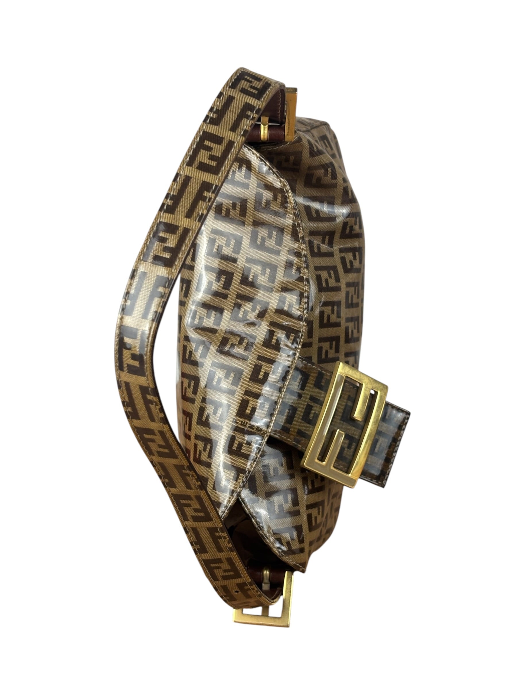 Fendi Vintage FF Canvas PVC Baguette