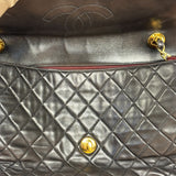 Chanel Vintage Brown Leather Jumbo Flap Bag