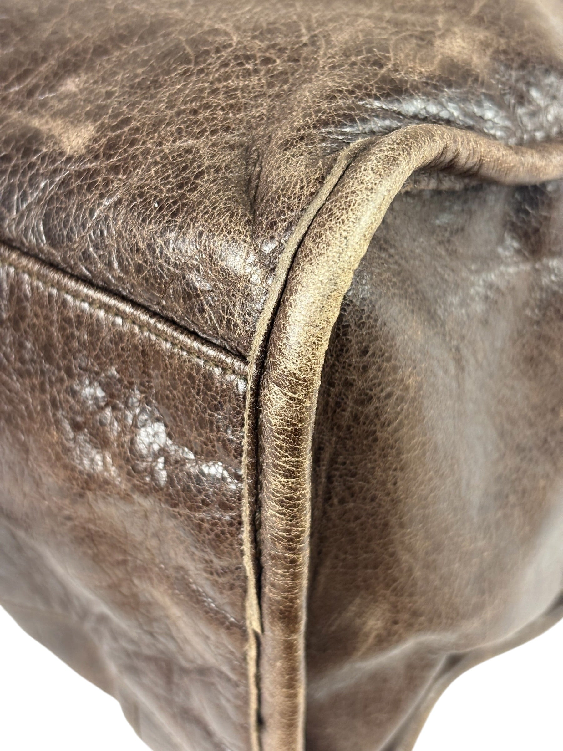 Balenciaga Brown Leather Medium Le City Two-Way Bag