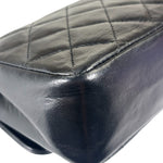 Chanel Black Quilted Leather Flap Bag 1989