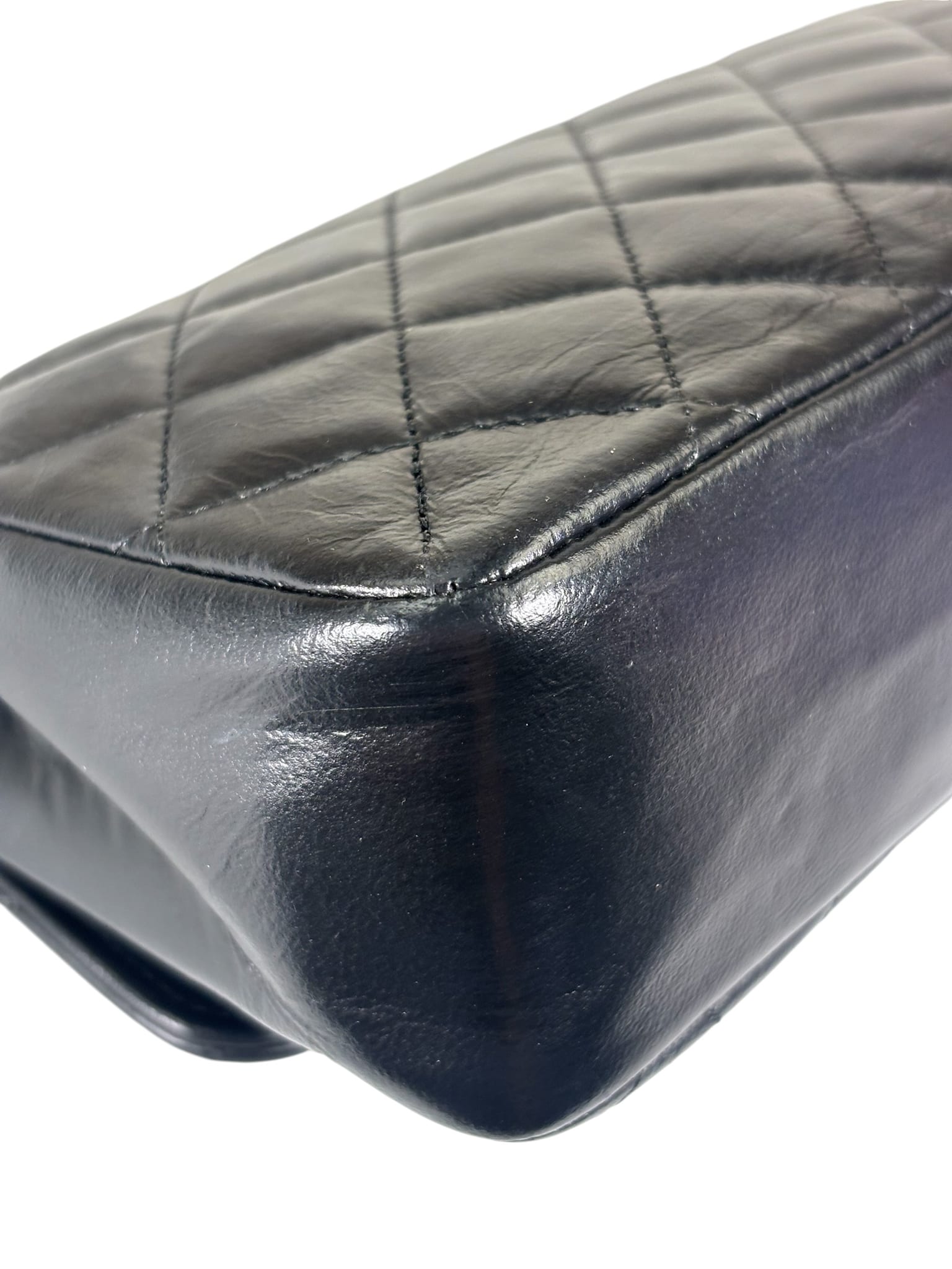 Chanel Black Quilted Leather Flap Bag 1989