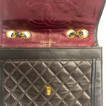 Chanel Vintage Brown V-Flap Border Shoulder Bag