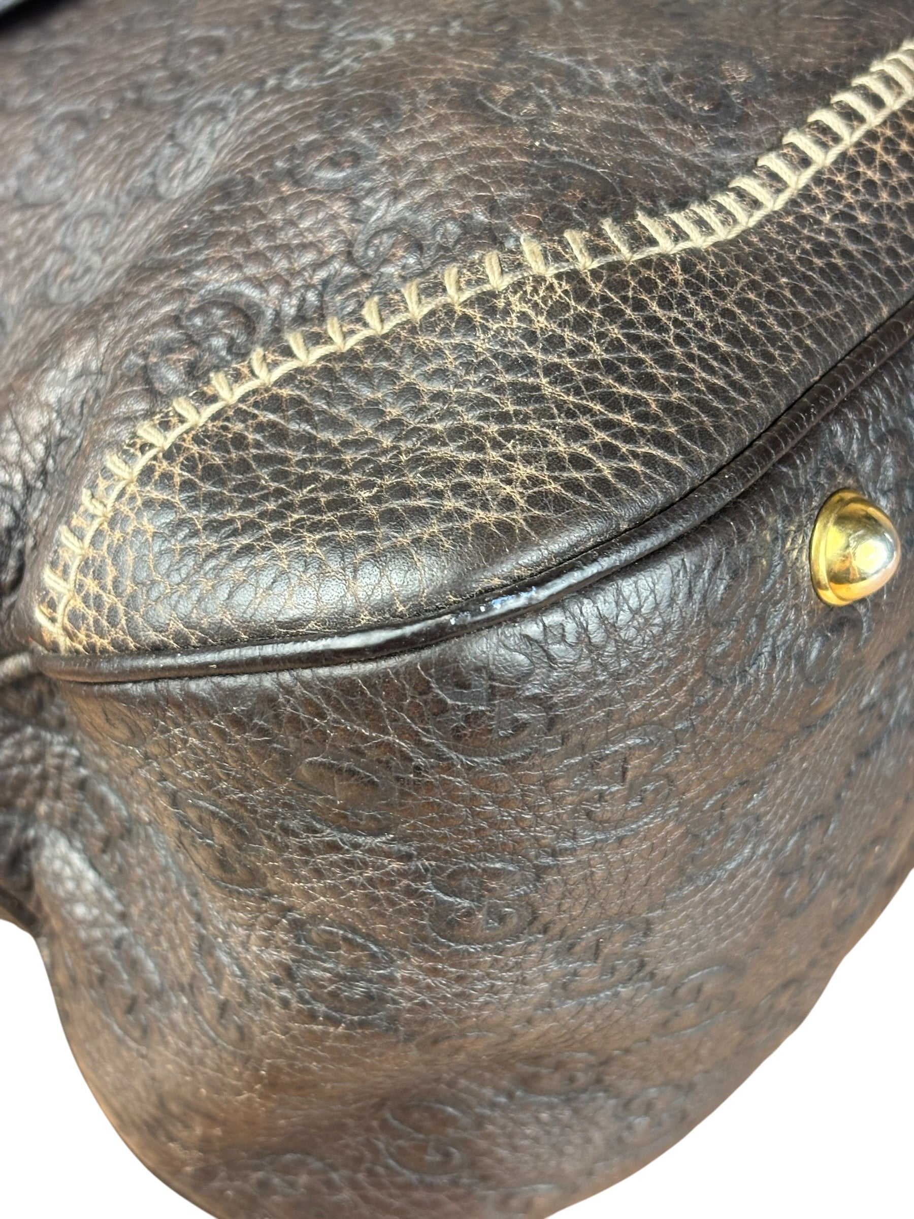 Gucci New Pelham Brown Leather Handbag