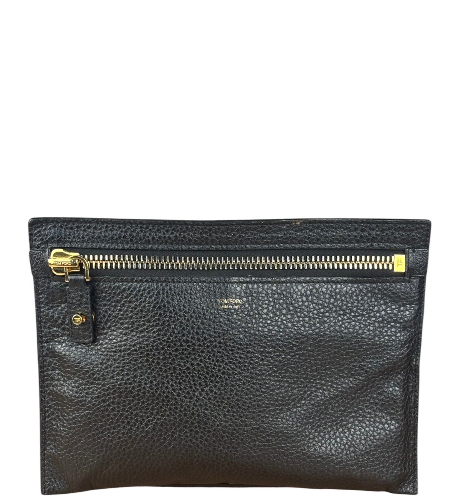 Tom Ford Black Leather Alix Clutch