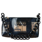 Chanel Black PVC Vinyl Coco Windows Pochette 2003