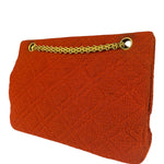 Chanel Vintage Red Quilted Tweed Shoulder Bag 1994