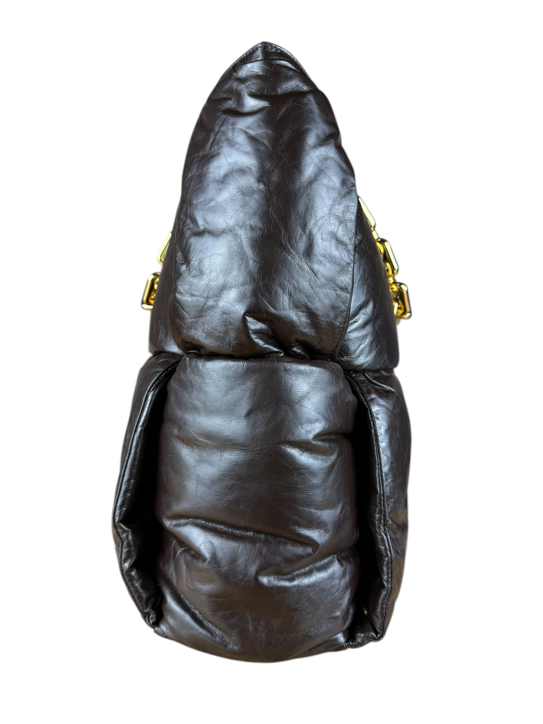Bottega Veneta The Chain Puffy Tote Bag Brown