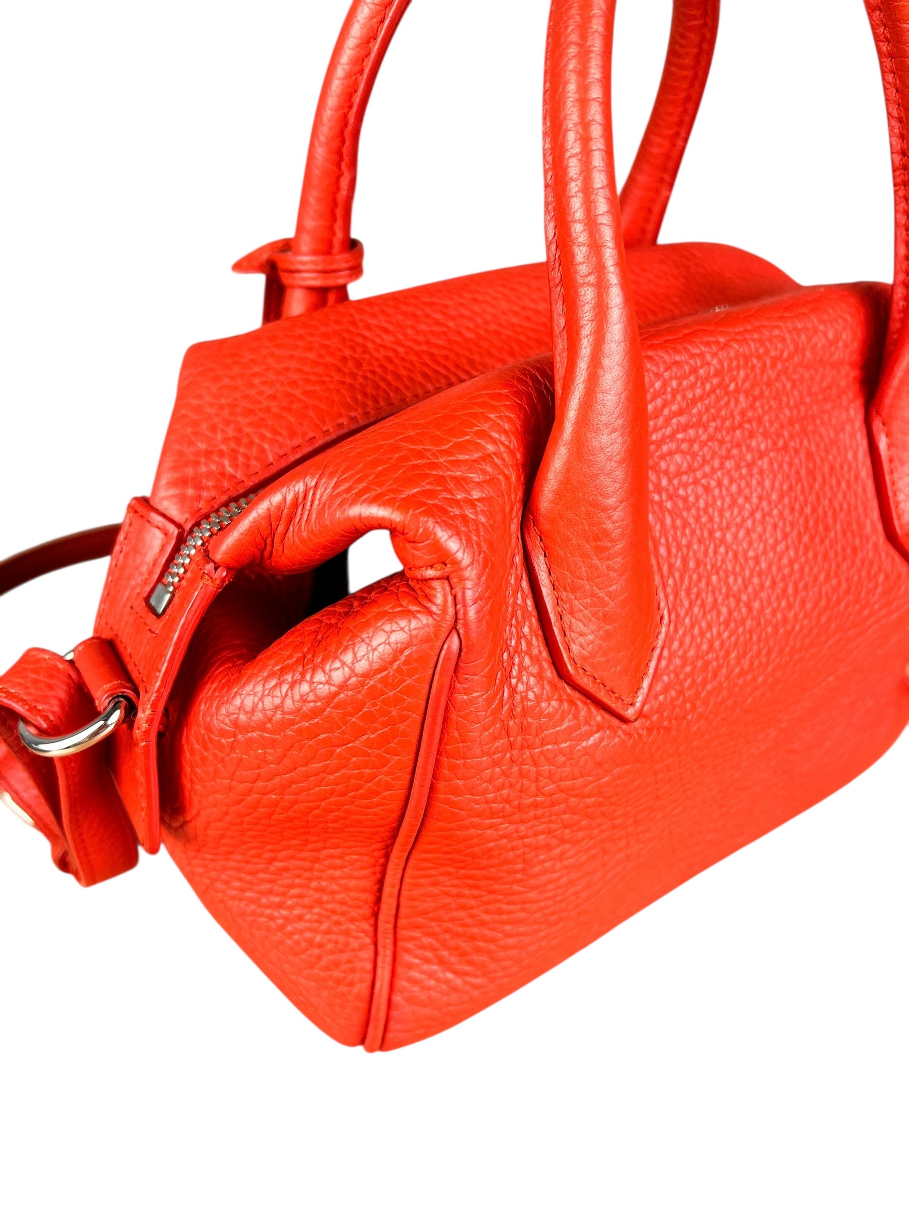 Balenciaga Red Leather Infanta Mini Boston Bag
