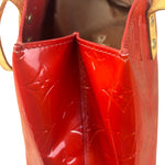 Louis Vuitton Red Canvas Monogram Vernis Hand Bag