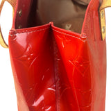 Louis Vuitton Red Canvas Monogram Vernis Hand Bag