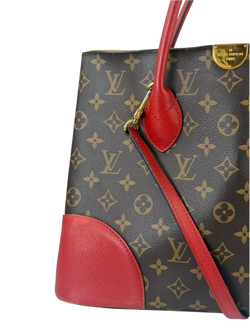 Louis Vuitton Brown/Cherry Red Monogram Flandrin Two-Way Bag