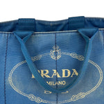 Prada Vintage Blue Canapa Canvas Tote