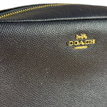 Coach Cosmetic Pouch Navy Blue Pebbled Leather