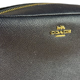Coach Cosmetic Pouch Navy Blue Pebbled Leather
