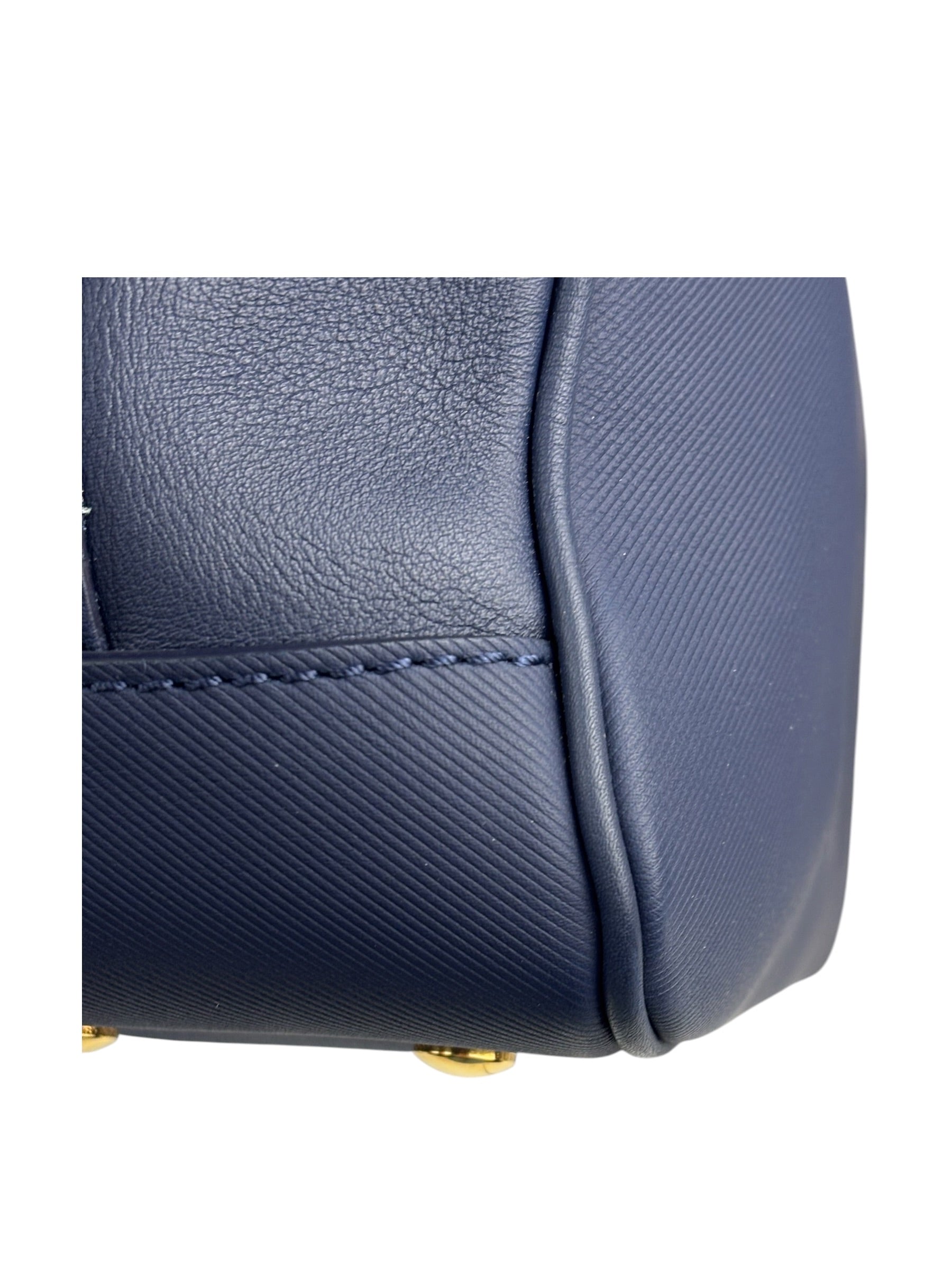 Burberry Navy Blue/Brown Dk88 Medium Two-Way Bag