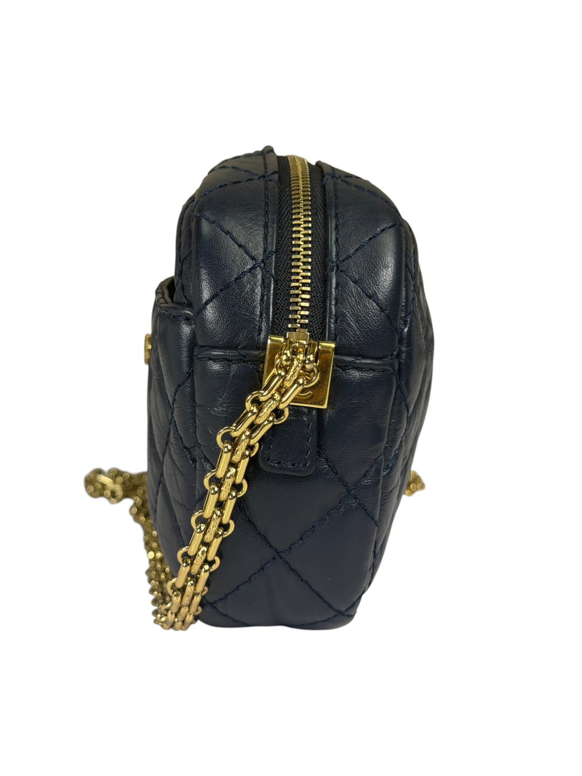 Chanel Navy Quilted Lambskin Small Camera Bag 2019
