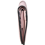 Fendi Light Pink Leather F Logo Snap Wallet