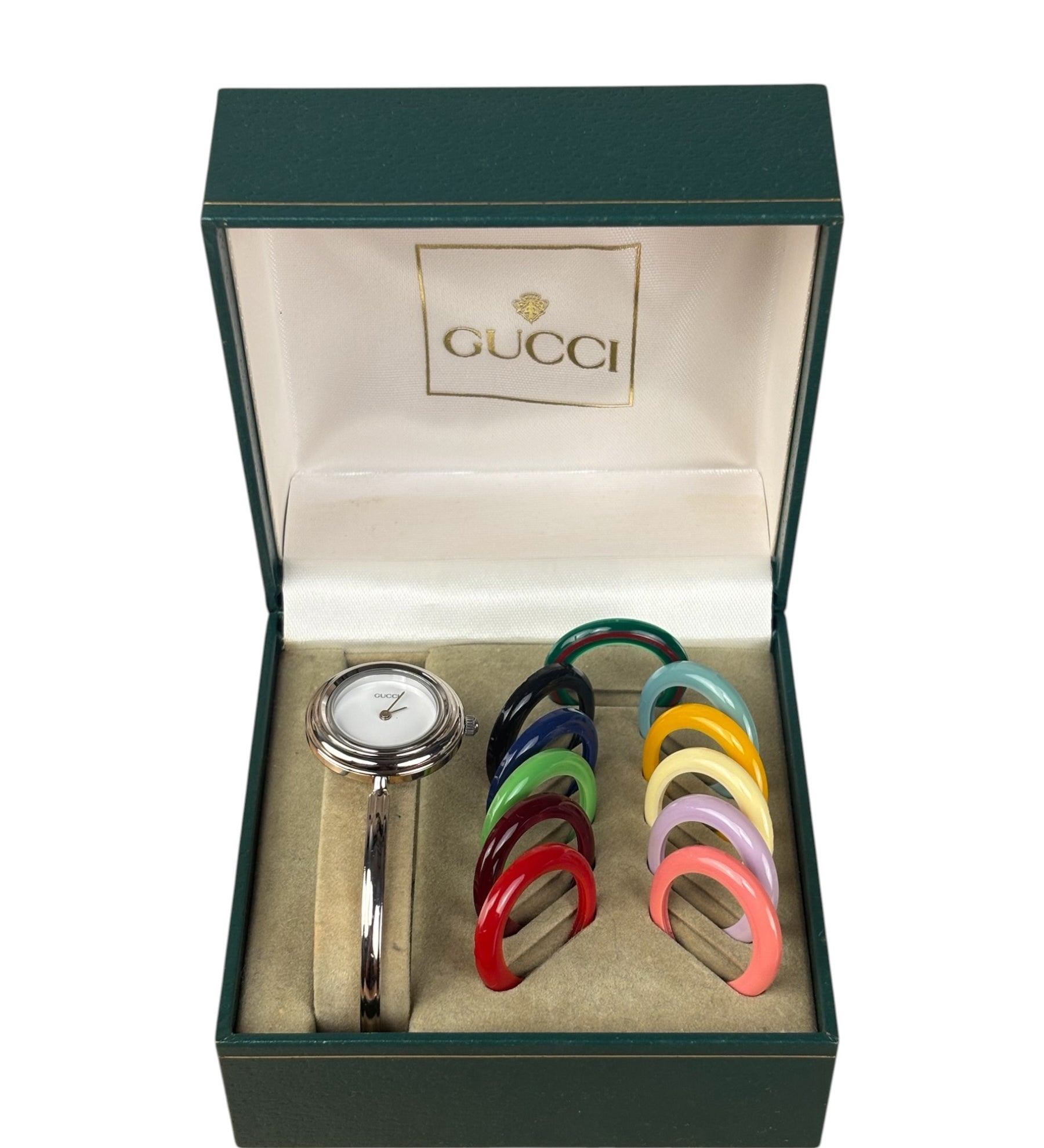 Gucci Stainless Silver Interchangeable Bezel Watch