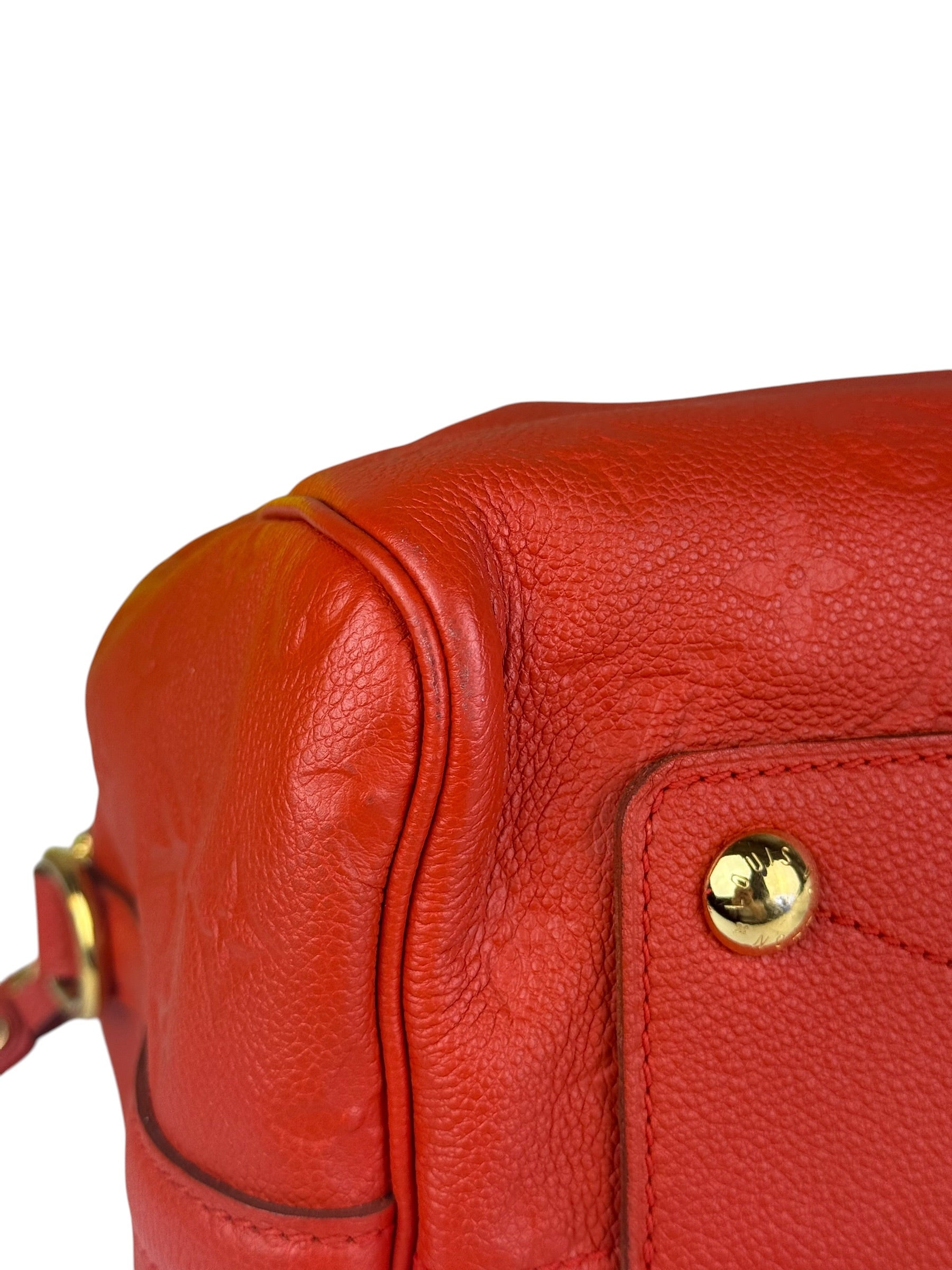 Louis Vuitton Orange Monogram Empreinte Speedy Bandouliere 30