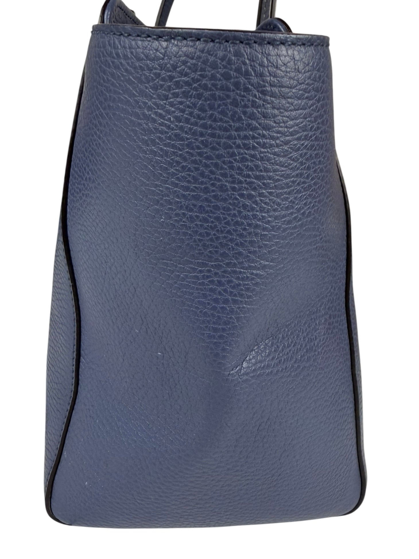Gucci Navy Blue Swing Leather Tote Bag