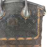 Louis Vuitton Limited Edition Black Monogram Transparence Lockit Hand Bag
