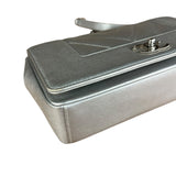 Chanel 2017 Mademoiselle Silver Chevron Single Flap