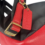 Coach Red Pebbled Mini Charlie Backpack