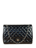 Chanel Black Patent Quilted Large Flap 2009